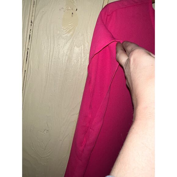 Torrid Top Womens 1X Hot Pink Envelope Back Boxy Crop Pintuck Cool Girl Fairy - Picture 7 of 11